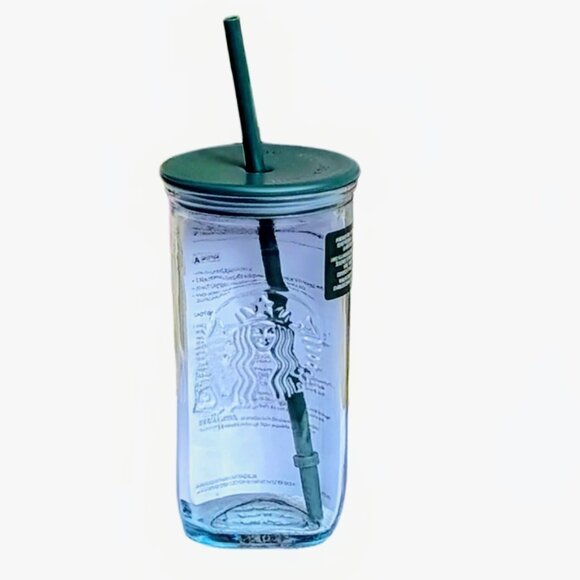 NWT💚Starbucks 2026 Green Core Triangle Recycled Glass Cold Cup Tumbler - Picture 2 of 8
